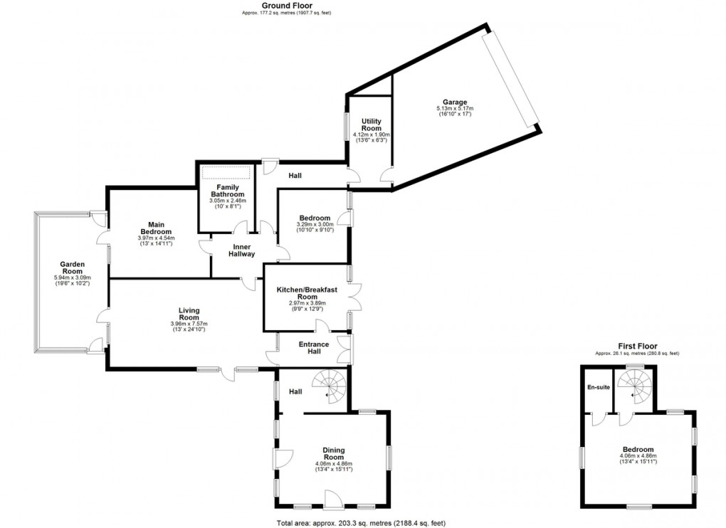 Floorplan for The Gazebo, Old Hall Road, Batley