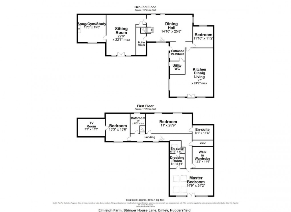 Floorplan for Stringer House Lane, Emley, Huddersfield