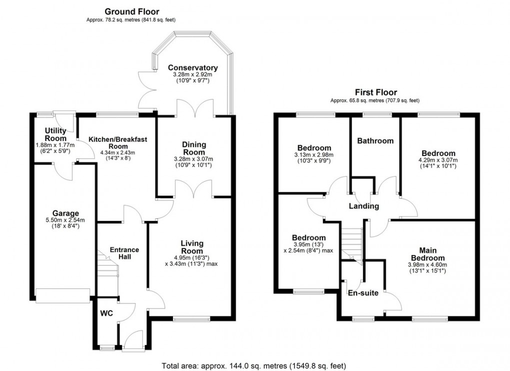 Floorplan for Library Close, Lepton, Huddersfield