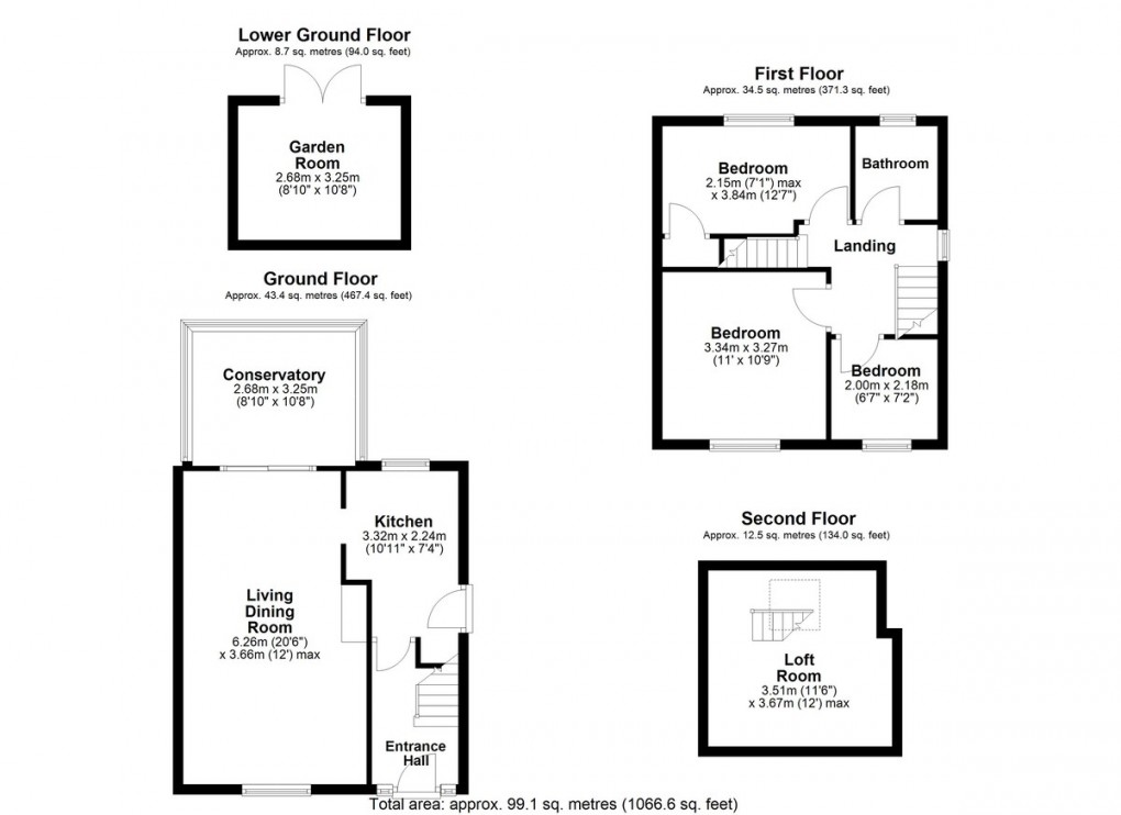 Floorplan for Woodedge Avenue, Huddersfield