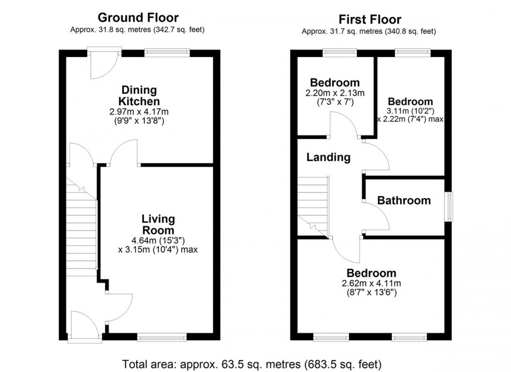 Floorplan for Shelley, Huddersfield